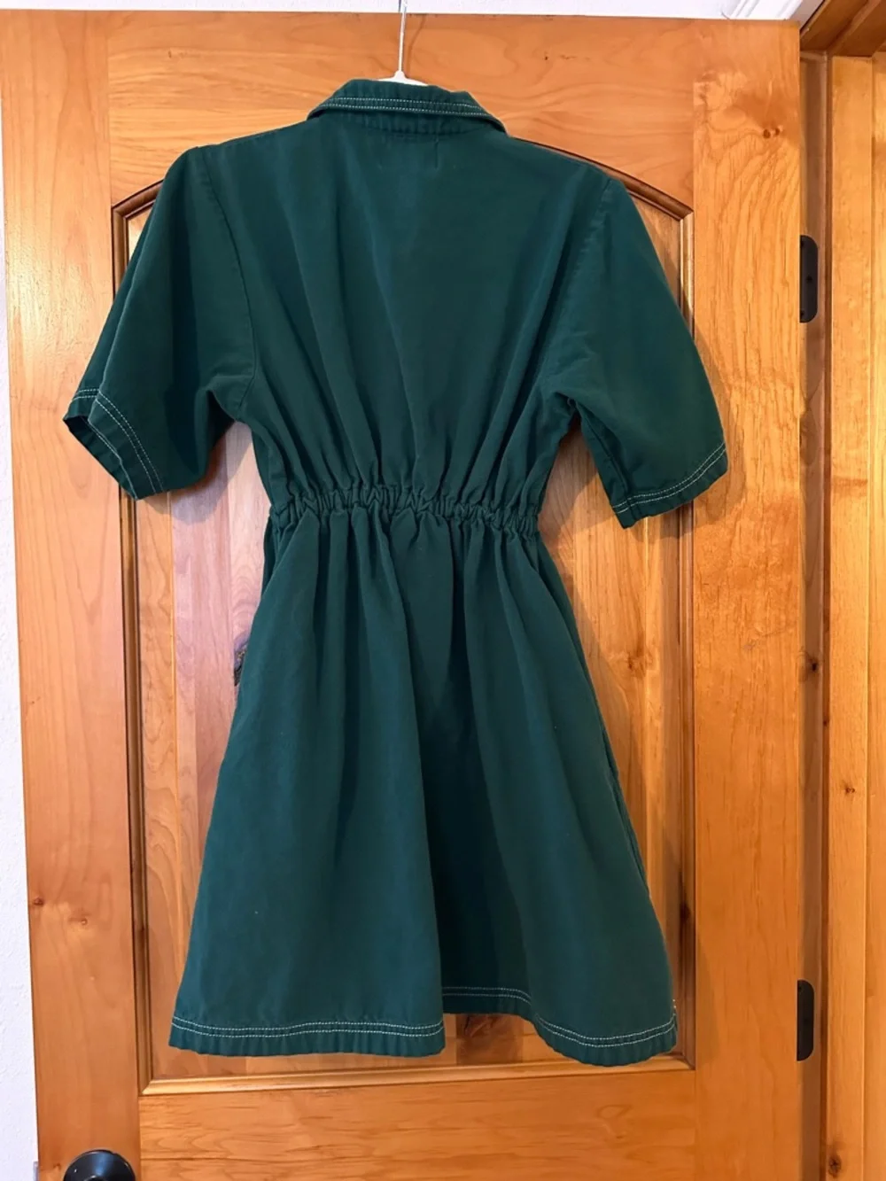 Noble Utility Dress in Hunter Green - Picture 7 of 7